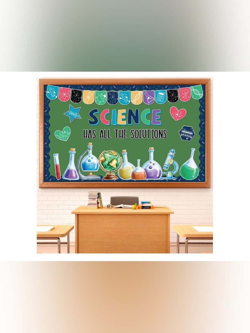 Brand New Science Bulletin Board/ Science Birthday Party Decor Kit